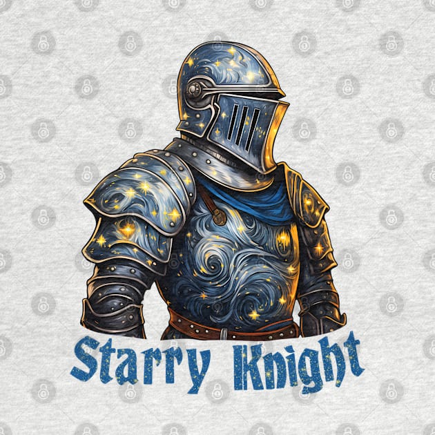 Starry Knight - Van Gogh's Knight in Starry Armor by Shirt for Brains